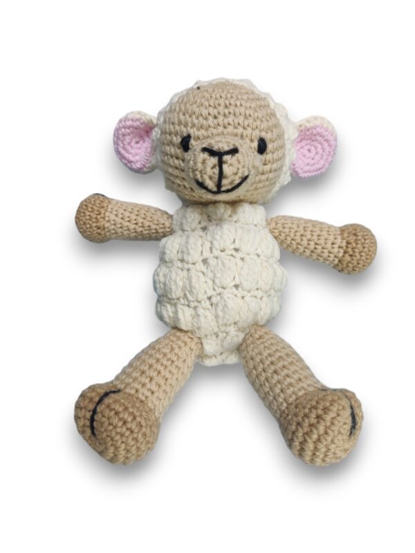 Pink-Sheep-Main Handmade, Sheep Crochet Toy for Kid, Baby, Teens - 100% Cotton Yarn
