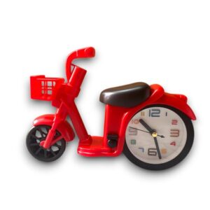 Red Scooter Alarm Clock for Room Decor