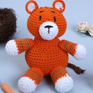 Tiger-Main Handmade, Tiger, Amigurumi/Crochet Toy for Kids, Baby, Teens - 100% Cotton Yarn